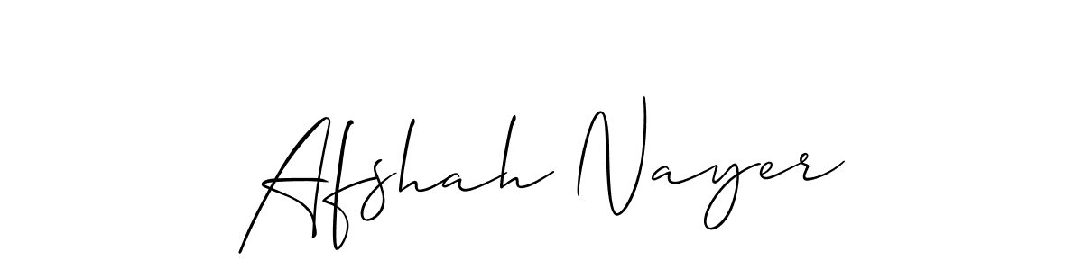 How to make Afshah Nayer signature? Allison_Script is a professional autograph style. Create handwritten signature for Afshah Nayer name. Afshah Nayer signature style 2 images and pictures png