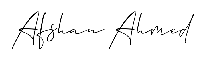 You can use this online signature creator to create a handwritten signature for the name Afshan Ahmed. This is the best online autograph maker. Afshan Ahmed signature style 2 images and pictures png