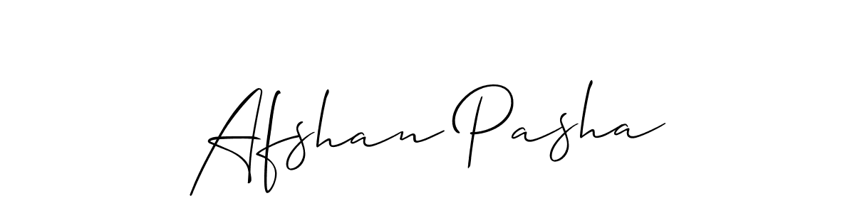 Allison_Script is a professional signature style that is perfect for those who want to add a touch of class to their signature. It is also a great choice for those who want to make their signature more unique. Get Afshan Pasha name to fancy signature for free. Afshan Pasha signature style 2 images and pictures png