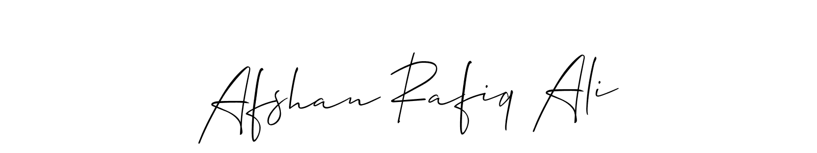 Also You can easily find your signature by using the search form. We will create Afshan Rafiq Ali name handwritten signature images for you free of cost using Allison_Script sign style. Afshan Rafiq Ali signature style 2 images and pictures png