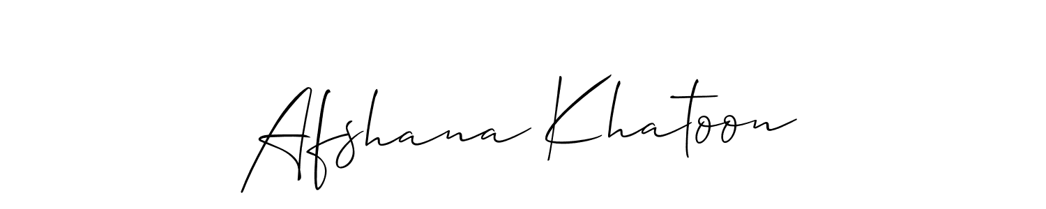 Similarly Allison_Script is the best handwritten signature design. Signature creator online .You can use it as an online autograph creator for name Afshana Khatoon. Afshana Khatoon signature style 2 images and pictures png