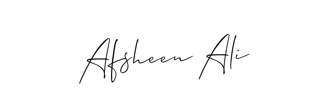 Create a beautiful signature design for name Afsheen Ali. With this signature (Allison_Script) fonts, you can make a handwritten signature for free. Afsheen Ali signature style 2 images and pictures png