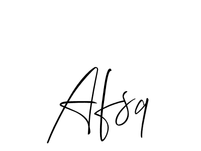 How to make Afsq signature? Allison_Script is a professional autograph style. Create handwritten signature for Afsq name. Afsq signature style 2 images and pictures png