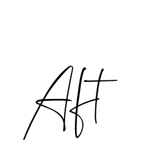 The best way (Allison_Script) to make a short signature is to pick only two or three words in your name. The name Aft include a total of six letters. For converting this name. Aft signature style 2 images and pictures png