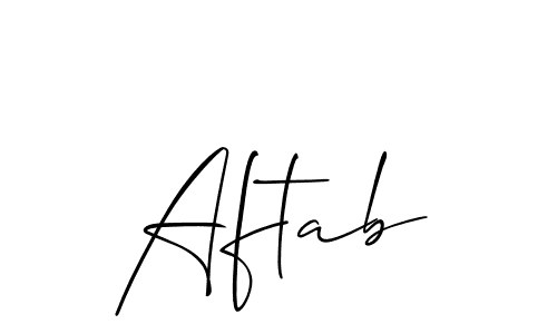 Also You can easily find your signature by using the search form. We will create Aftab name handwritten signature images for you free of cost using Allison_Script sign style. Aftab signature style 2 images and pictures png