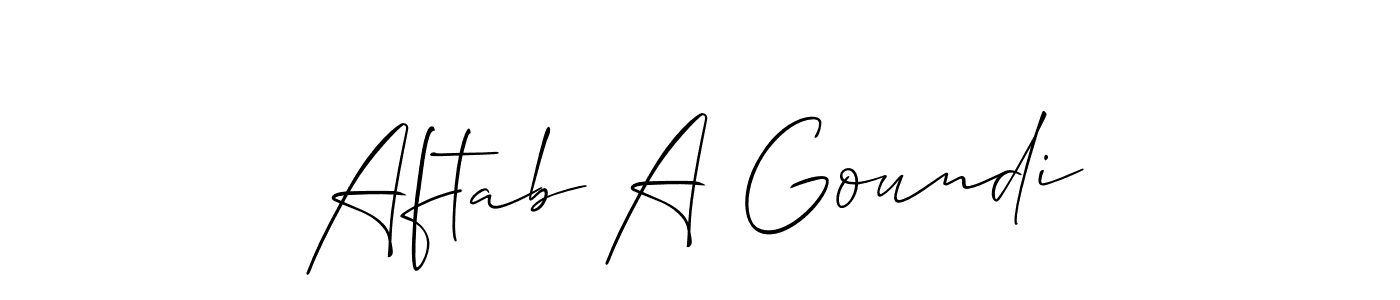 Check out images of Autograph of Aftab A Goundi name. Actor Aftab A Goundi Signature Style. Allison_Script is a professional sign style online. Aftab A Goundi signature style 2 images and pictures png