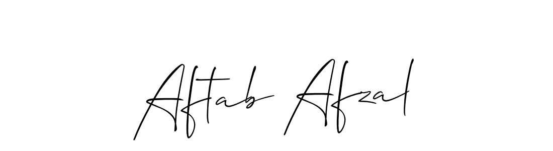 Also we have Aftab Afzal name is the best signature style. Create professional handwritten signature collection using Allison_Script autograph style. Aftab Afzal signature style 2 images and pictures png