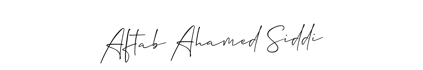 Make a beautiful signature design for name Aftab Ahamed Siddi. Use this online signature maker to create a handwritten signature for free. Aftab Ahamed Siddi signature style 2 images and pictures png