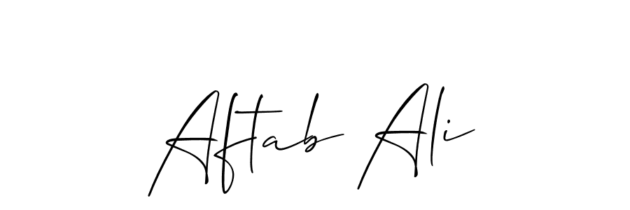 Similarly Allison_Script is the best handwritten signature design. Signature creator online .You can use it as an online autograph creator for name Aftab Ali. Aftab Ali signature style 2 images and pictures png