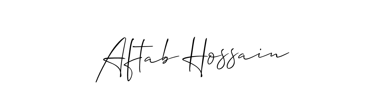 Also we have Aftab Hossain name is the best signature style. Create professional handwritten signature collection using Allison_Script autograph style. Aftab Hossain signature style 2 images and pictures png