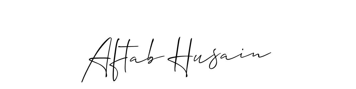 How to make Aftab Husain name signature. Use Allison_Script style for creating short signs online. This is the latest handwritten sign. Aftab Husain signature style 2 images and pictures png