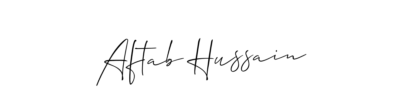 How to Draw Aftab Hussain signature style? Allison_Script is a latest design signature styles for name Aftab Hussain. Aftab Hussain signature style 2 images and pictures png