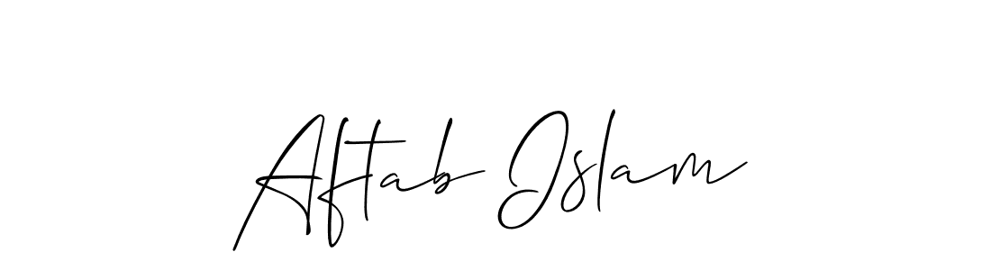 if you are searching for the best signature style for your name Aftab Islam. so please give up your signature search. here we have designed multiple signature styles  using Allison_Script. Aftab Islam signature style 2 images and pictures png