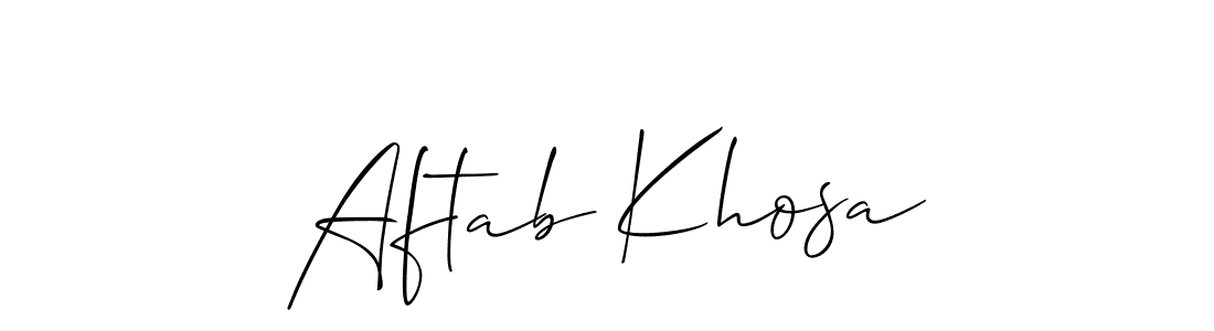 It looks lik you need a new signature style for name Aftab Khosa. Design unique handwritten (Allison_Script) signature with our free signature maker in just a few clicks. Aftab Khosa signature style 2 images and pictures png