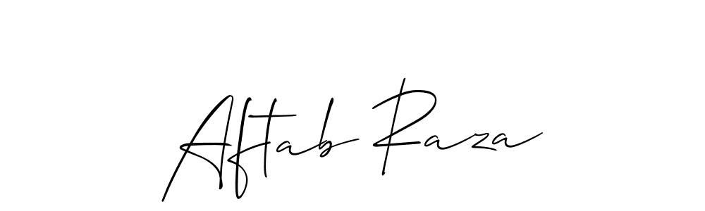 Design your own signature with our free online signature maker. With this signature software, you can create a handwritten (Allison_Script) signature for name Aftab Raza. Aftab Raza signature style 2 images and pictures png