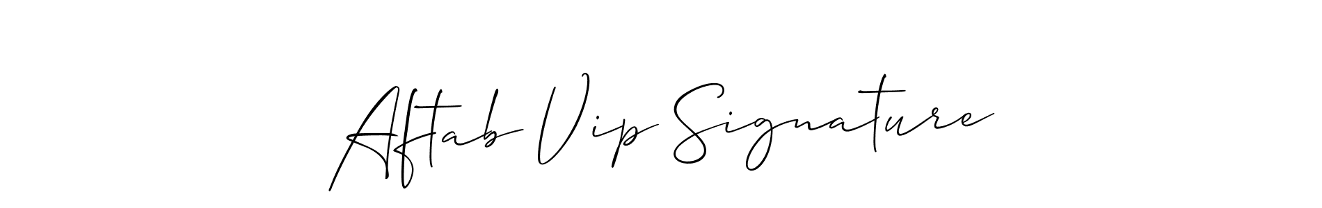 How to make Aftab Vip Signature signature? Allison_Script is a professional autograph style. Create handwritten signature for Aftab Vip Signature name. Aftab Vip Signature signature style 2 images and pictures png