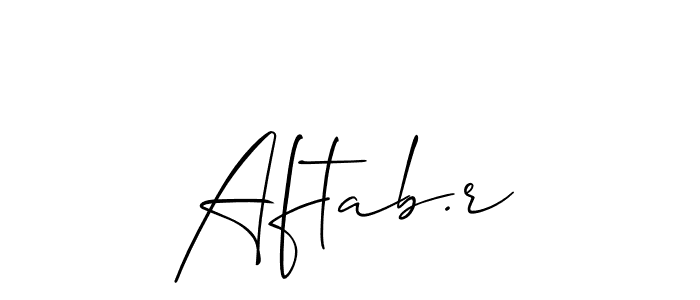 You should practise on your own different ways (Allison_Script) to write your name (Aftab.r) in signature. don't let someone else do it for you. Aftab.r signature style 2 images and pictures png