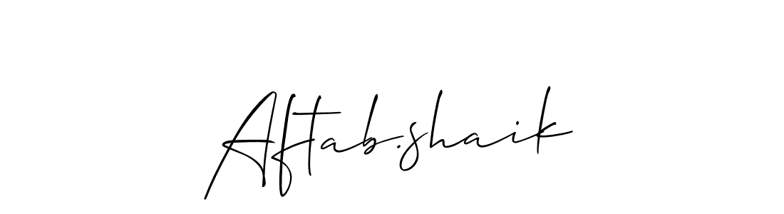 How to Draw Aftab.shaik signature style? Allison_Script is a latest design signature styles for name Aftab.shaik. Aftab.shaik signature style 2 images and pictures png