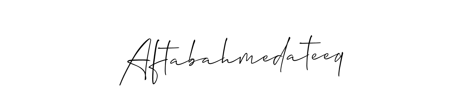 Aftabahmedateeq stylish signature style. Best Handwritten Sign (Allison_Script) for my name. Handwritten Signature Collection Ideas for my name Aftabahmedateeq. Aftabahmedateeq signature style 2 images and pictures png