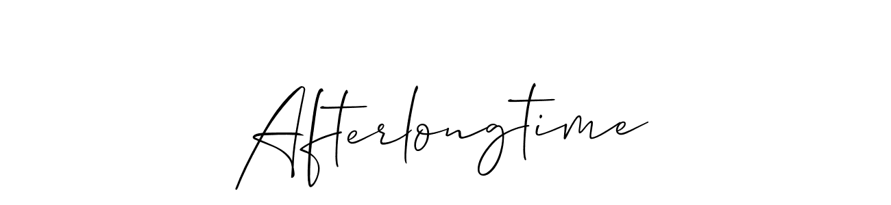 Use a signature maker to create a handwritten signature online. With this signature software, you can design (Allison_Script) your own signature for name Afterlongtime. Afterlongtime signature style 2 images and pictures png