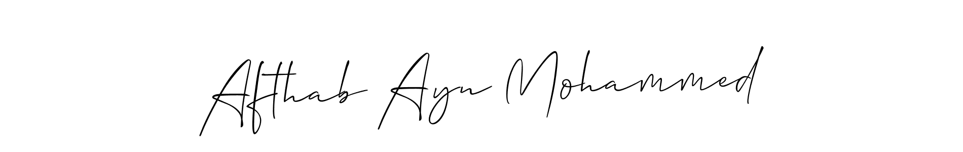 Make a beautiful signature design for name Afthab Ayn Mohammed. Use this online signature maker to create a handwritten signature for free. Afthab Ayn Mohammed signature style 2 images and pictures png