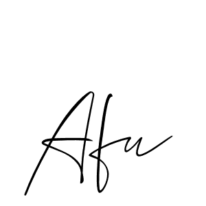 Use a signature maker to create a handwritten signature online. With this signature software, you can design (Allison_Script) your own signature for name Afu. Afu signature style 2 images and pictures png