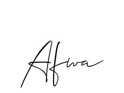 Allison_Script is a professional signature style that is perfect for those who want to add a touch of class to their signature. It is also a great choice for those who want to make their signature more unique. Get Afwa name to fancy signature for free. Afwa signature style 2 images and pictures png