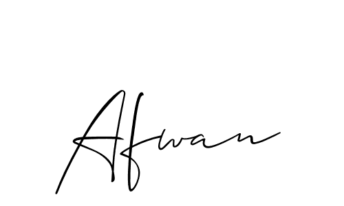 Make a beautiful signature design for name Afwan. With this signature (Allison_Script) style, you can create a handwritten signature for free. Afwan signature style 2 images and pictures png