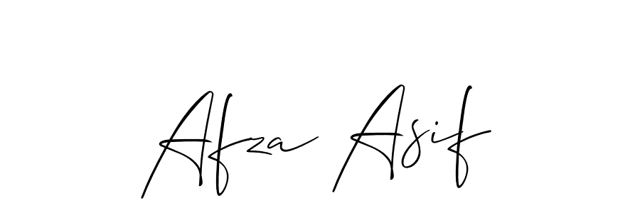 Make a short Afza Asif signature style. Manage your documents anywhere anytime using Allison_Script. Create and add eSignatures, submit forms, share and send files easily. Afza Asif signature style 2 images and pictures png