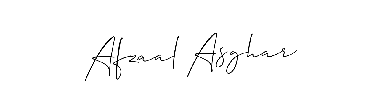 How to make Afzaal Asghar name signature. Use Allison_Script style for creating short signs online. This is the latest handwritten sign. Afzaal Asghar signature style 2 images and pictures png