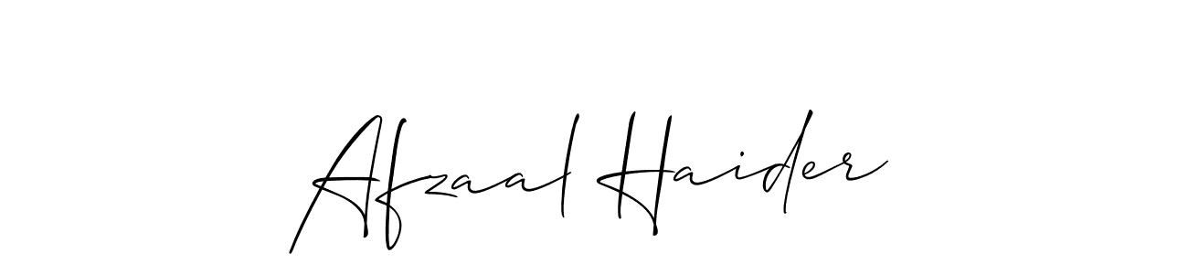 Create a beautiful signature design for name Afzaal Haider. With this signature (Allison_Script) fonts, you can make a handwritten signature for free. Afzaal Haider signature style 2 images and pictures png