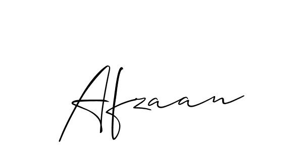 Make a beautiful signature design for name Afzaan. With this signature (Allison_Script) style, you can create a handwritten signature for free. Afzaan signature style 2 images and pictures png