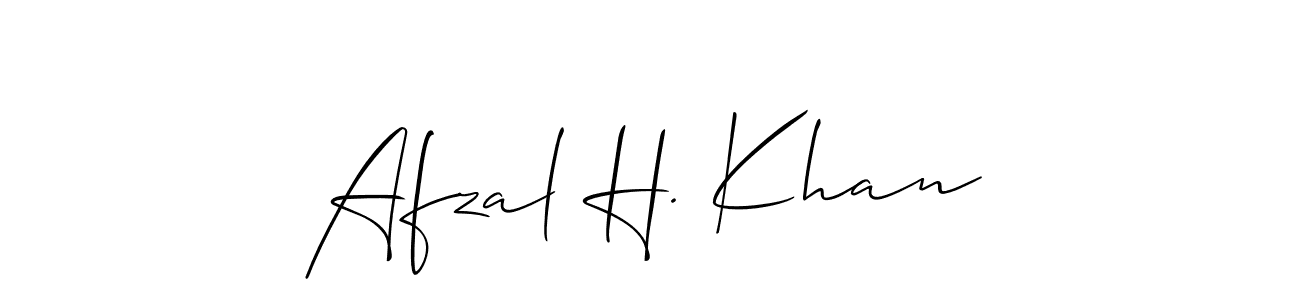 It looks lik you need a new signature style for name Afzal H. Khan. Design unique handwritten (Allison_Script) signature with our free signature maker in just a few clicks. Afzal H. Khan signature style 2 images and pictures png