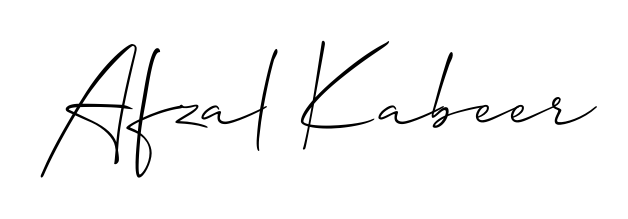You should practise on your own different ways (Allison_Script) to write your name (Afzal Kabeer) in signature. Don't let someone else do it for you. Afzal Kabeer signature style 2 images and pictures png