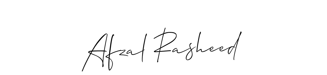 Afzal Rasheed stylish signature style. Best Handwritten Sign (Allison_Script) for my name. Handwritten Signature Collection Ideas for my name Afzal Rasheed. Afzal Rasheed signature style 2 images and pictures png