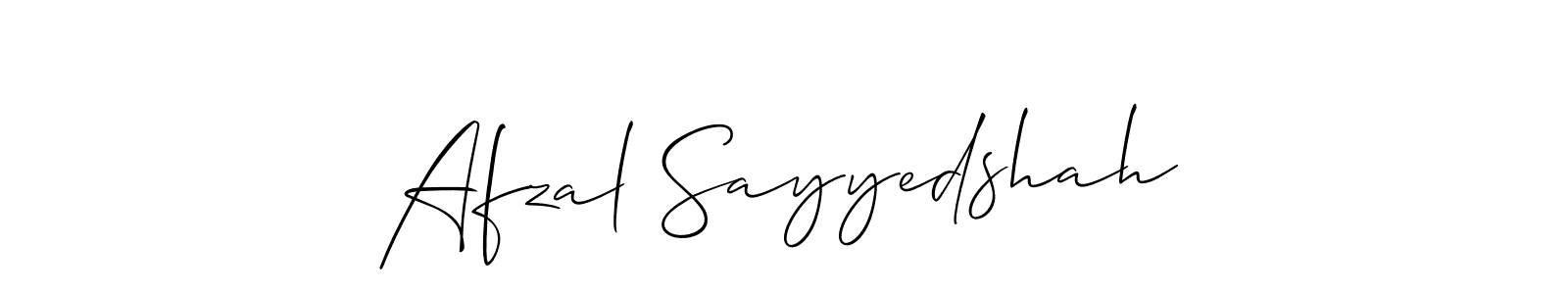 How to make Afzal Sayyedshah name signature. Use Allison_Script style for creating short signs online. This is the latest handwritten sign. Afzal Sayyedshah signature style 2 images and pictures png