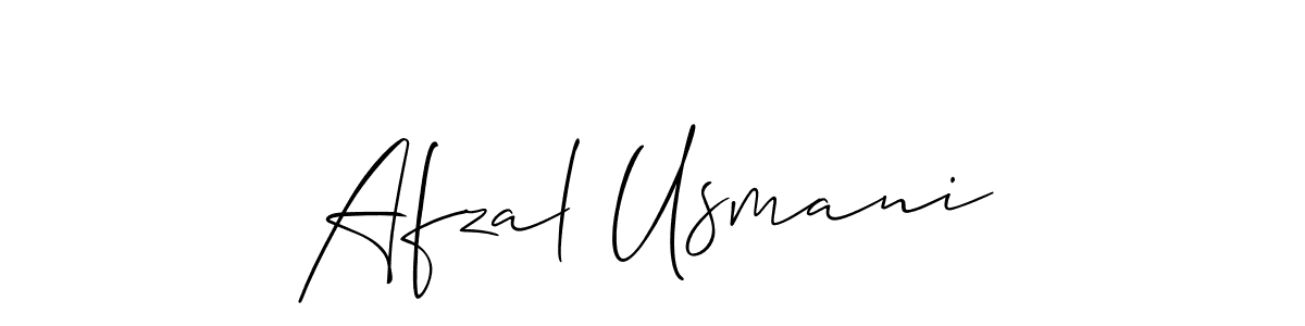 How to make Afzal Usmani signature? Allison_Script is a professional autograph style. Create handwritten signature for Afzal Usmani name. Afzal Usmani signature style 2 images and pictures png