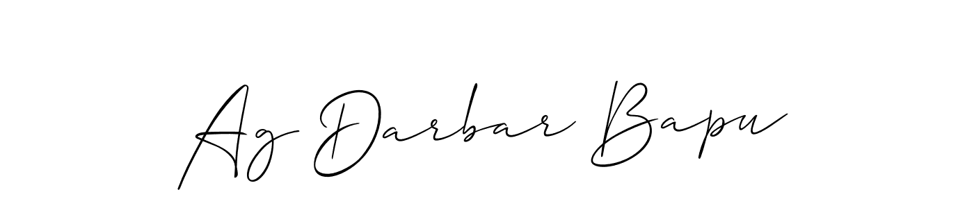 Design your own signature with our free online signature maker. With this signature software, you can create a handwritten (Allison_Script) signature for name Ag Darbar Bapu. Ag Darbar Bapu signature style 2 images and pictures png