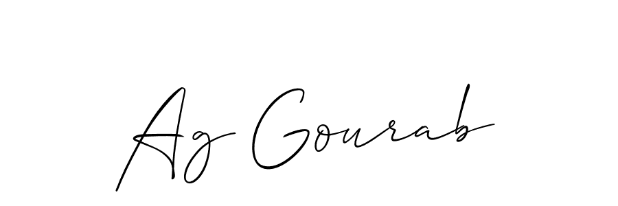 You should practise on your own different ways (Allison_Script) to write your name (Ag Gourab) in signature. don't let someone else do it for you. Ag Gourab signature style 2 images and pictures png