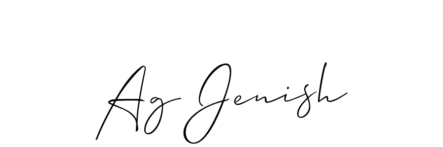 You can use this online signature creator to create a handwritten signature for the name Ag Jenish. This is the best online autograph maker. Ag Jenish signature style 2 images and pictures png