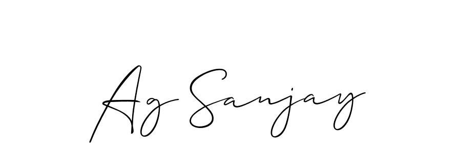 Also You can easily find your signature by using the search form. We will create Ag Sanjay name handwritten signature images for you free of cost using Allison_Script sign style. Ag Sanjay signature style 2 images and pictures png