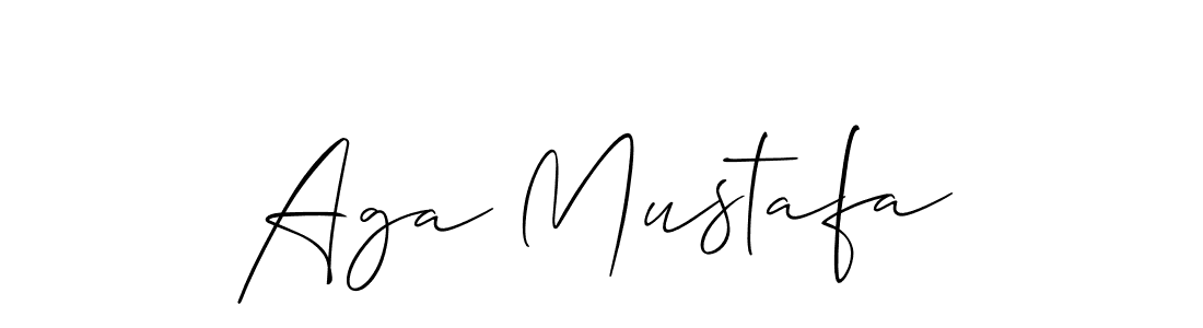 Make a beautiful signature design for name Aga Mustafa. With this signature (Allison_Script) style, you can create a handwritten signature for free. Aga Mustafa signature style 2 images and pictures png