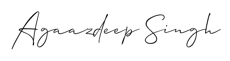 A sleek calligraphic signature for name Agaazdeep Singh utilizing Allison_Script styling. Great for adding personal signatures to photos and art. Agaazdeep Singh signature style 2 images and pictures png