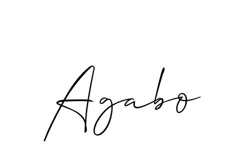 How to Draw Agabo signature style? Allison_Script is a latest design signature styles for name Agabo. Agabo signature style 2 images and pictures png