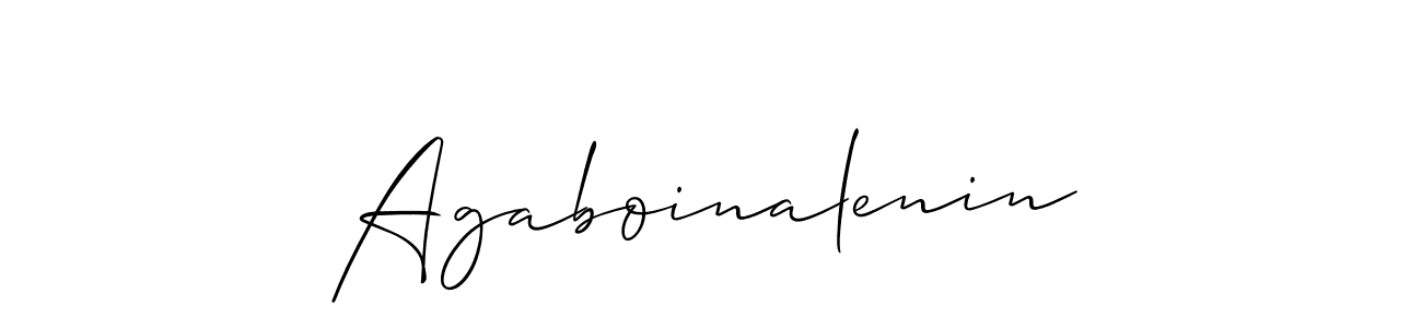 Design your own signature with our free online signature maker. With this signature software, you can create a handwritten (Allison_Script) signature for name Agaboinalenin. Agaboinalenin signature style 2 images and pictures png