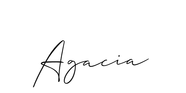 Make a short Agacia signature style. Manage your documents anywhere anytime using Allison_Script. Create and add eSignatures, submit forms, share and send files easily. Agacia signature style 2 images and pictures png