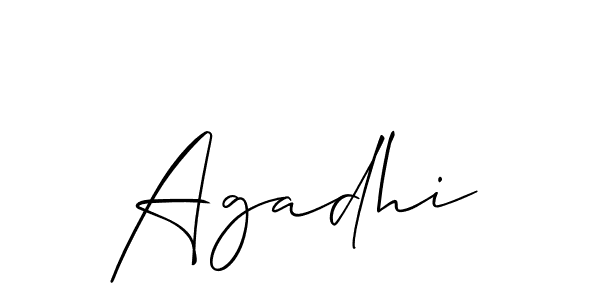 You should practise on your own different ways (Allison_Script) to write your name (Agadhi) in signature. don't let someone else do it for you. Agadhi signature style 2 images and pictures png