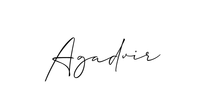 Once you've used our free online signature maker to create your best signature Allison_Script style, it's time to enjoy all of the benefits that Agadvir name signing documents. Agadvir signature style 2 images and pictures png