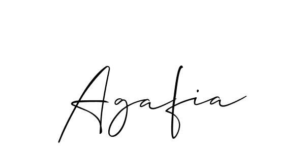 Allison_Script is a professional signature style that is perfect for those who want to add a touch of class to their signature. It is also a great choice for those who want to make their signature more unique. Get Agafia name to fancy signature for free. Agafia signature style 2 images and pictures png