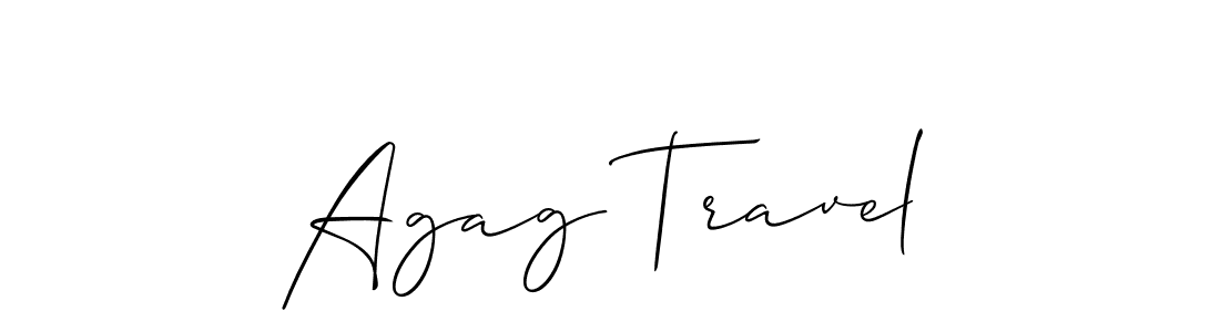 Create a beautiful signature design for name Agag Travel. With this signature (Allison_Script) fonts, you can make a handwritten signature for free. Agag Travel signature style 2 images and pictures png